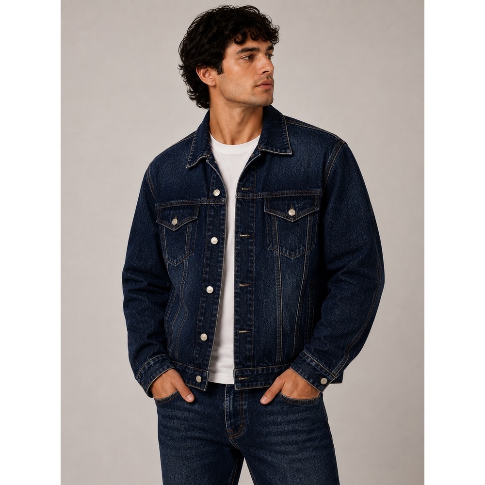 Vtg U.S. Polo‎ Assn. Denim Jacket Embroidered Logo Classic Blue Jean Trucker |V1